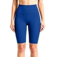 thumbnail image 7 of VV AVEORS No Front Seam Women'S Biker Workout Shorts High Waist Tummy Control Stretchy Spandex Shorts Gym Yoga Running Pockets Blue 3XL, 7 of 7