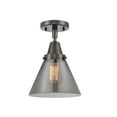 thumbnail image 3 of Innovations Lighting  Caden Cone - 1 Light 8" Flush Mount Oil Rubbed Bronze/Plated Smoke, 3 of 5