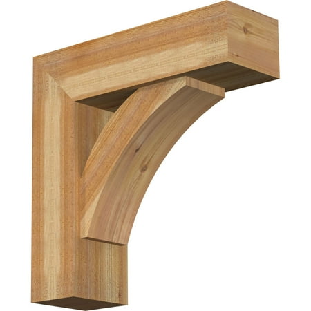

Ekena Millwork 8 W x 26 D x 26 H Thorton Block Rough Sawn Bracket w/ Offset Brace Western Red Cedar