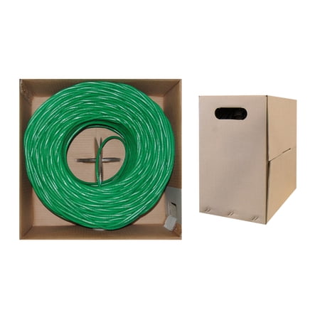 Bulk Cat5e Green Ethernet Cable  Stranded  UTP (Unshielded Twisted Pair)  Pullbox  1000 foot price history on PriceWatchPro