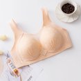 thumbnail image 4 of Bigersell Lace Wireless Bra Women Mesh Front Full-Coverage Wirefree Bra Comfort Bra for Everyday Wear Comfort Lightly Lined Padded Push-up Bras no Underwire V-Neck Bra Yellow L, 4 of 7