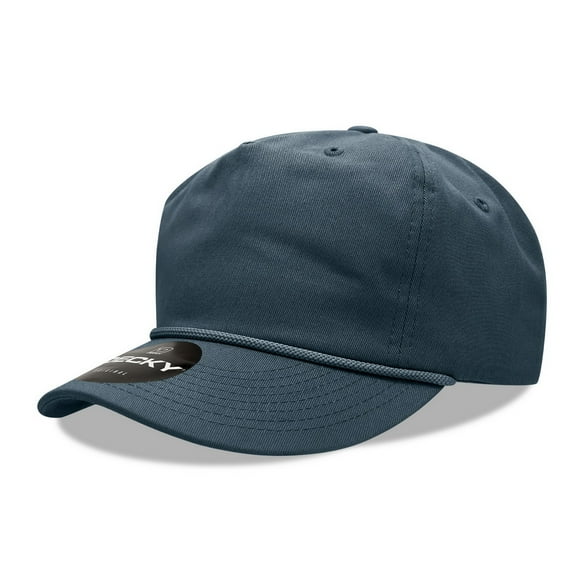Decky 252 5 Panel High Profile Relaxed Cotton Cap-Navy