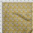 thumbnail image 3 of oneOone Cotton Poplin Twill Yellow Fabric Leaves & Flower Diy Clothing Quilting Fabric Print Fabric By Yard 56 Inch Wide, 3 of 4