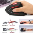 thumbnail image 2 of HXSJ T24 2.4G Wireless Vertical Ergonomic Mouse with USB Receiver for Laptops (Black), 2 of 8