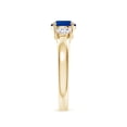 thumbnail image 3 of ANGARA Lab Grown 1.2 Ct Blue Sapphire & Diamond Engagement Ring for Women in 14K Yellow Gold (Size-6.5mm) | September Birthstone, Anniversary, Jewelry Gift for Women | Lab-Grown Blue Sapphire Ring, 3 of 8