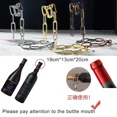 thumbnail image 2 of Estantes de vino con cadena de hierro con suspensión mágica, estantes de exhibición de vino para una botella, soporte para cocina, comedor, bodega, bar, decoración, 2 of 6