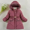 thumbnail image 2 of Hpgjzj Girl Winter Dress Coats Hooded Fleece Jacket Warm Outwear Waterproof Heavy Parka, 2 of 7