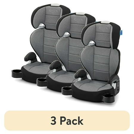 (3 pack) Graco TurboBooster 2.0 Highback Booster Seat, Declan, Grey