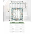 thumbnail image 6 of No Hook Shower Curtain with Snap in Liner, Fall Thanksgiving Blue Pumpkin Watercolor Eucalyptus Leaves Green Plaid Shower Curtains for Bathroom, Washable Inner Liner with Mesh Top Window, 72"x96", 6 of 6