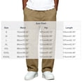 thumbnail image 4 of Thousandth Plus Size Pants for Men Casual Cotton Wide Leg Trousers Trendy Elastic Waist Lightweight Breathable Pants for Everyday, 4 of 8