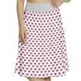 thumbnail image 1 of Women's Hearts Retro Style Doodle Painting A-line Printed Skirt Casual Wear, S, Black White and Magenta, by Ambesonne, 1 of 6