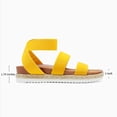 thumbnail image 2 of Dream Pairs Women's Platform Wedge Sandals JIMMIE MUSTARD/YELLOW Size 6.5, 2 of 6