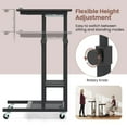 thumbnail image 7 of Barara King Mobile Stand up Home Office Desk with Tilting Tabletop and Adjustable Height, Computer Desk for Home Office, Living Room, Study Room, Bedroom, Oak, 7 of 7
