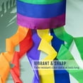 thumbnail image 2 of Anley 40 Inch Rainbow Column Windsock Flag - LGBT+ Parade Garden Decorative Flag with Rainbow Long Tails, 2 of 6