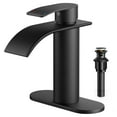 thumbnail image 1 of FORIOUS Bathroom Faucet, Single Handle Black Bathroom Faucet, Bathroom Sink Faucet Stainless Steel Single Hole Lavatory Faucet, Bathroom Vanity Faucet, 1 of 8