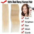 thumbnail image 5 of SEGO Blonde Clip in Human Hair Extensions Balayage One Piece Soft Straight 3/4 Full Head Hair Pieces for Women, 5 of 12