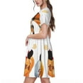 thumbnail image 2 of Lsque Autumn Gnomes Print Women's Casual Dress T-Shirt Summer Short Sleeve Scoop Neck Swing Dresses, 2 of 6