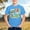 Sky Blue, variant on Gzbliryd Graphic T-Shirt Letter Print T Shirt Top Summer T Shirts for Teens Summer Clothes for Teens (Sky Blue,5-6 Years)