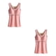 thumbnail image 2 of Minnieouse Ropa interior térmica para mujer, Top grueso de alta elasticidad, chaleco de fibra acrílica adelgazante informal, accesorio de ropa Rosa XL 2piezas, 2 of 6