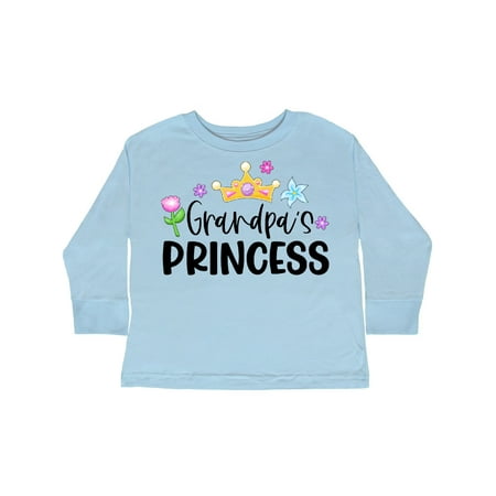 

Inktastic Grandpa s Princess Crown and Flowers Gift Toddler Toddler Girl Long Sleeve T-Shirt