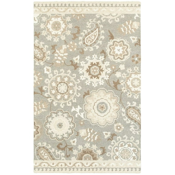 Oriental Weavers Craft Area Rug 93003 Grey Rings Loops 2' 6" x 8' Rectangle