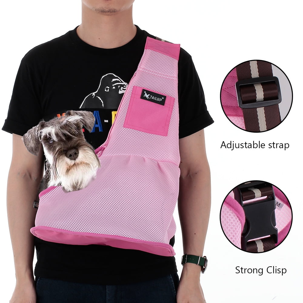 Pet Dog Puppy Cat Carrier Bag Oxford Cloth Sling Dog Doggy Cat Carrier Single Shoulder Bag-Small,Black 