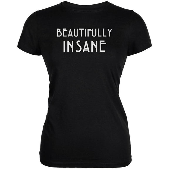 Beautifully Insane Black Juniors Soft T-Shirt - Medium