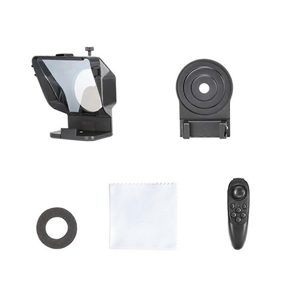 Portable Teleprompter for Smartphones with Remote Control, Phone Holder for Video Recording & Live Streaming