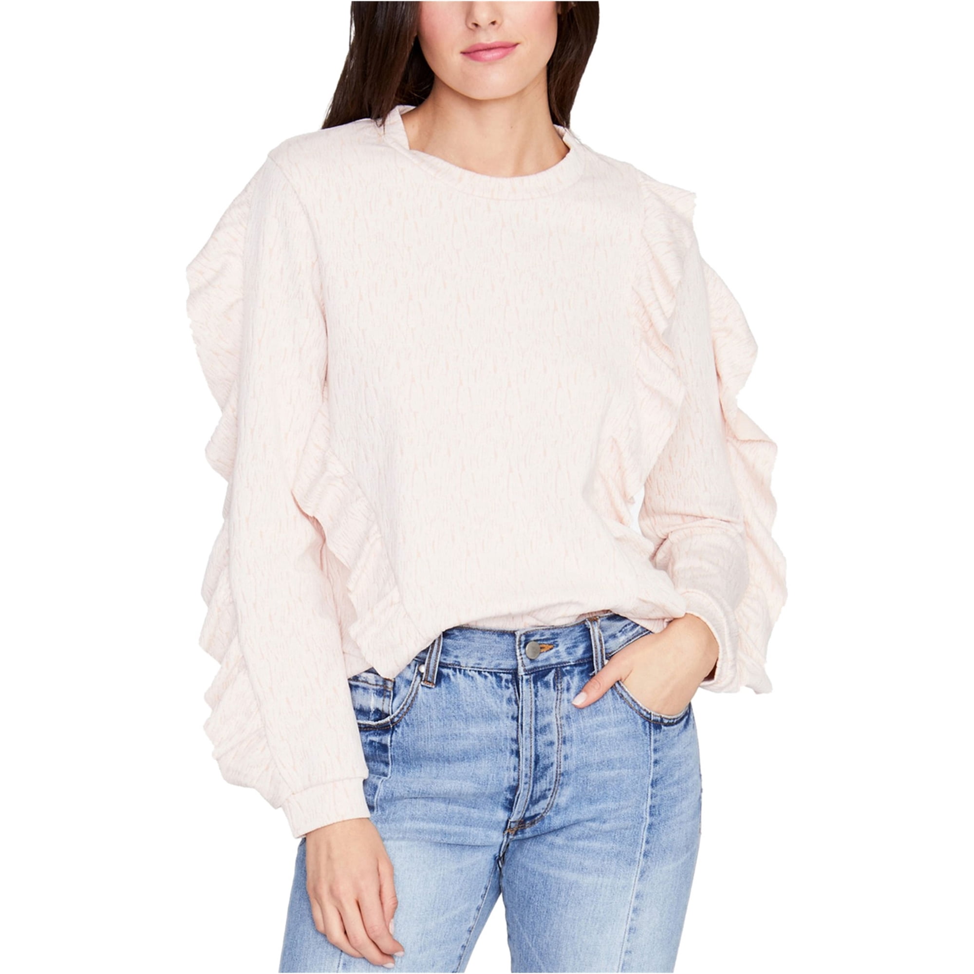 Rachel Roy Womens Ruffled Sweatshirt 
