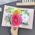 thumbnail image 4 of Dsseng 2Pcs 3D Paper Carving Holiday Greeting Card Hydrangea Design Creative Hollow Out Greeting Card Festival Gift Card, 4 of 7