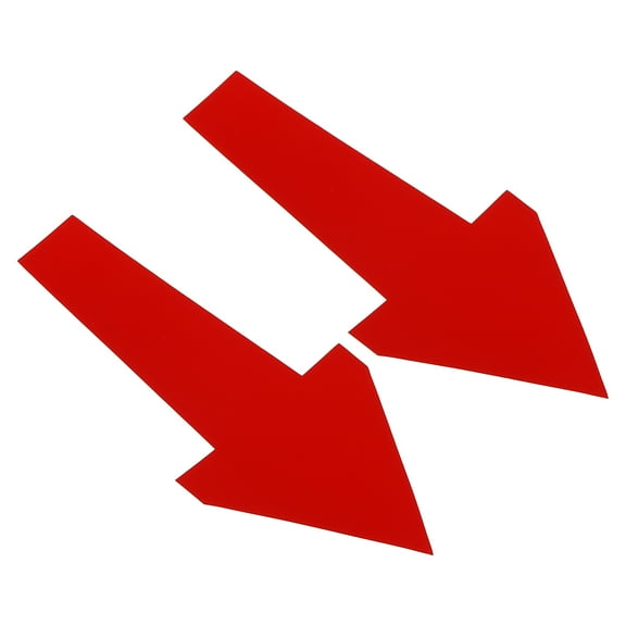 Uxcell 12" x 6" Arrow Sticker, Removable Self Adhesive Arrow Sign, Red 12Pack