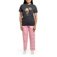 thumbnail image 4 of CafePress - Made For Each Other Cookies And Milk Pajamas - Women's Short Sleeve Print T-Shirt and Pants Charcoal Gray Cotton Pajama Set, 4 of 7