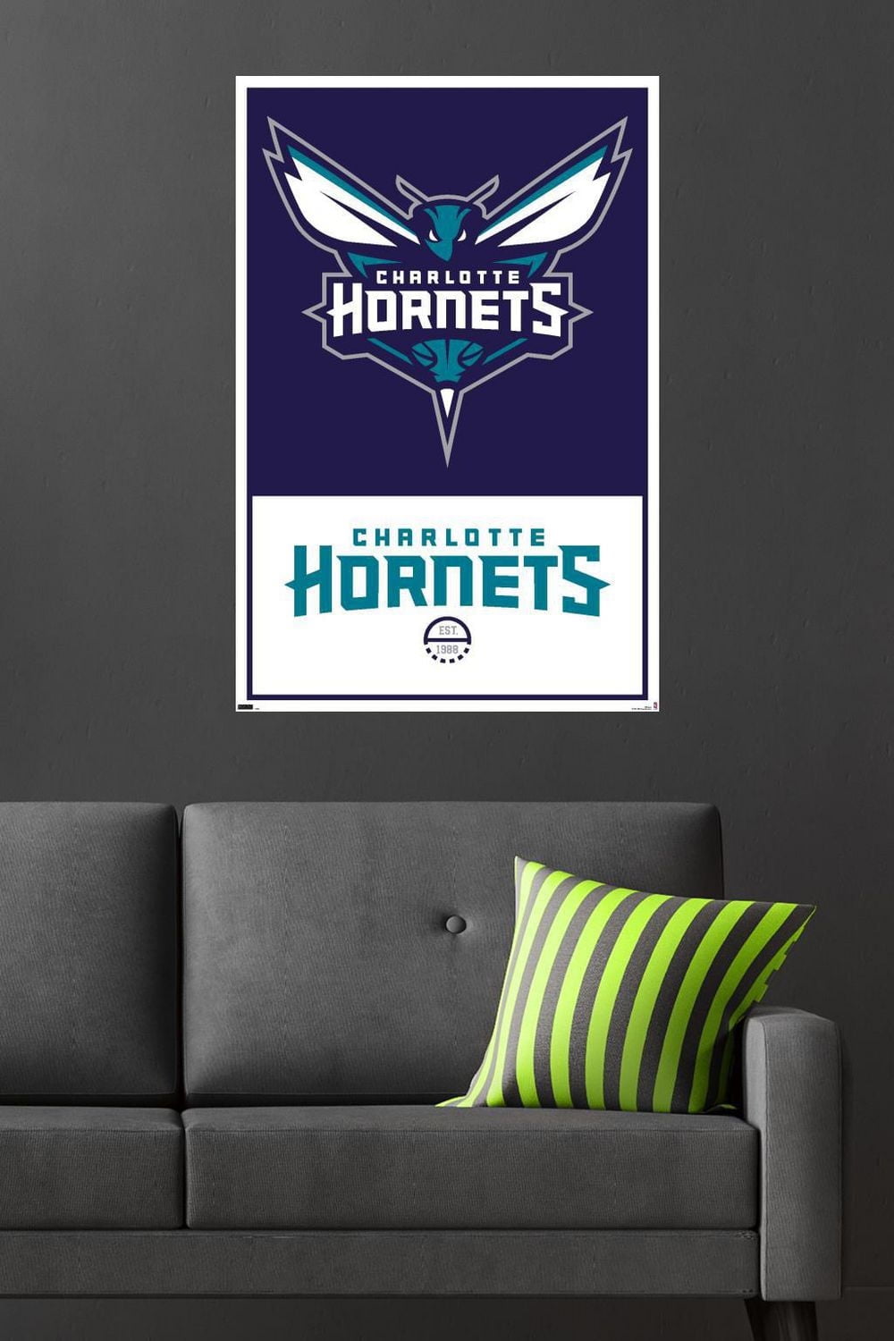NBA Charlotte Hornets - Logo 21 Wall Poster, 22.375" x 34"