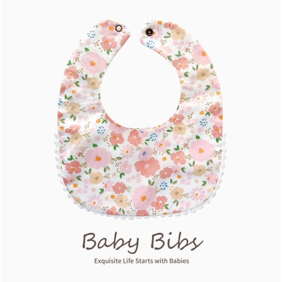 Babero de algodón para bebé, babero, toalla para saliva, bebé recién nacido, impermeable, floral, lindo, productos para madres y bebés