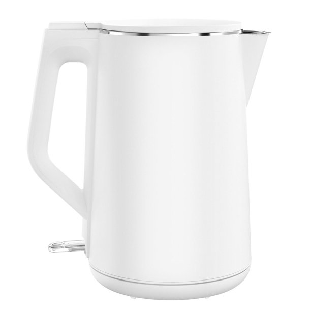 Electric Kettle, Double Wall 100 Stainless Steel Cool Touch Tea Kettle