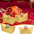 thumbnail image 6 of 10Pcs Lunar New Year Gift Box Boat Type Goodie Case with Best Wish Golden Ingot Shaped Candy Boxes for Party Favor Supplies (10PCS HAPPY,AS SHOWN), 6 of 7