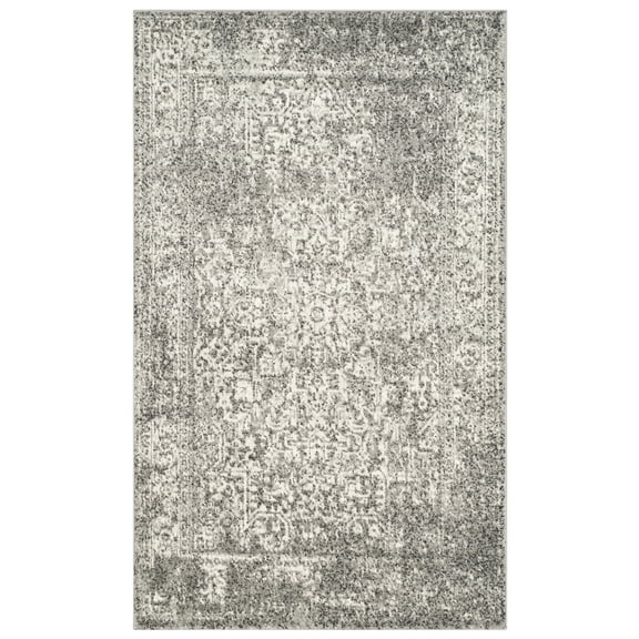 SAFAVIEH Evoke Trena Traditional Area Rug, Grey/Ivory, 3' x 5'