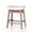 Linen Off White Cushion + Wood Legs, variant on MF Studio 24 inch Wooden Saddle Bar Stool Set of 4 for Kitchen, Linen Backless Counter Height Counter Stool, White
