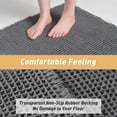 thumbnail image 3 of Waffle Bath Mat, Super Absorbent Non Slip Bath Mats for Bathroom Floor, Washable Bathroom Rugs with Tassels, ultra Soft,Brown 24" x 36", 3 of 6