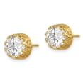 thumbnail image 6 of 10K Yellow Gold Tiara Collection 8mm Polished Cubic Zirconia Earrings, 6 of 7