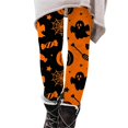 thumbnail image 2 of Halloween Leggings for Women Spooky Pumpkin Trick or Treat Print Festive Holiday Party Casual Soft Slim Stretch Pants Daily Party Outfits, 2 of 5