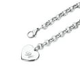 thumbnail image 5 of EOEMY 925 Sterling Solid Silver Jewelry A-Z Letter Charm Heart Bracelet For Women-I, 5 of 9