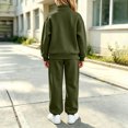 thumbnail image 7 of Kids Girls' 2-Piece Tracksuit Set Half Zip Pullover Sweatshirt and Jogger Sweatpants Long Sleeve Activewear Casual Lounge Wear for Sports Running Play, 7 of 7