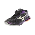 thumbnail image 1 of Mizuno Wave Tornado X Volleyball Shoe - 7M - Black / White / Purple, 1 of 3