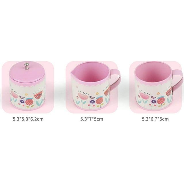 ruzhgo 12 Pcs Ensemble de Thé de l'Après-midi Jouets de Simulation Ensemble de Jeu Coloré Jouets pour Enfants Thé Boîte de Jeu pour Filles Tout-Petits Enfants