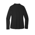 thumbnail image 4 of Port Authority Adult Female Women Plain Long Sleeves Polo Black Large, 4 of 4