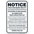 thumbnail image 1 of Equine Liability Sign, Statute Horse Barn Stable Farm Sign, 24x36 Corrugated Plastic, 1 of 1