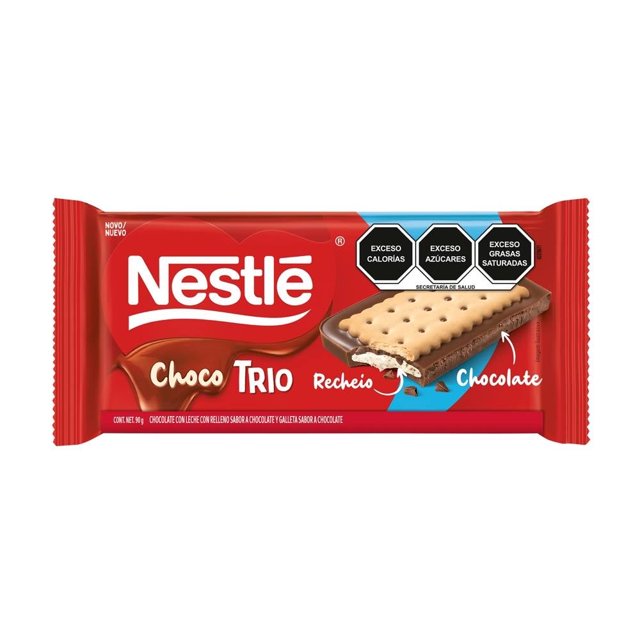 Chocolate con leche Tabletas Nestlé chocotrío con galleta sabor chocolate blanco 90 g