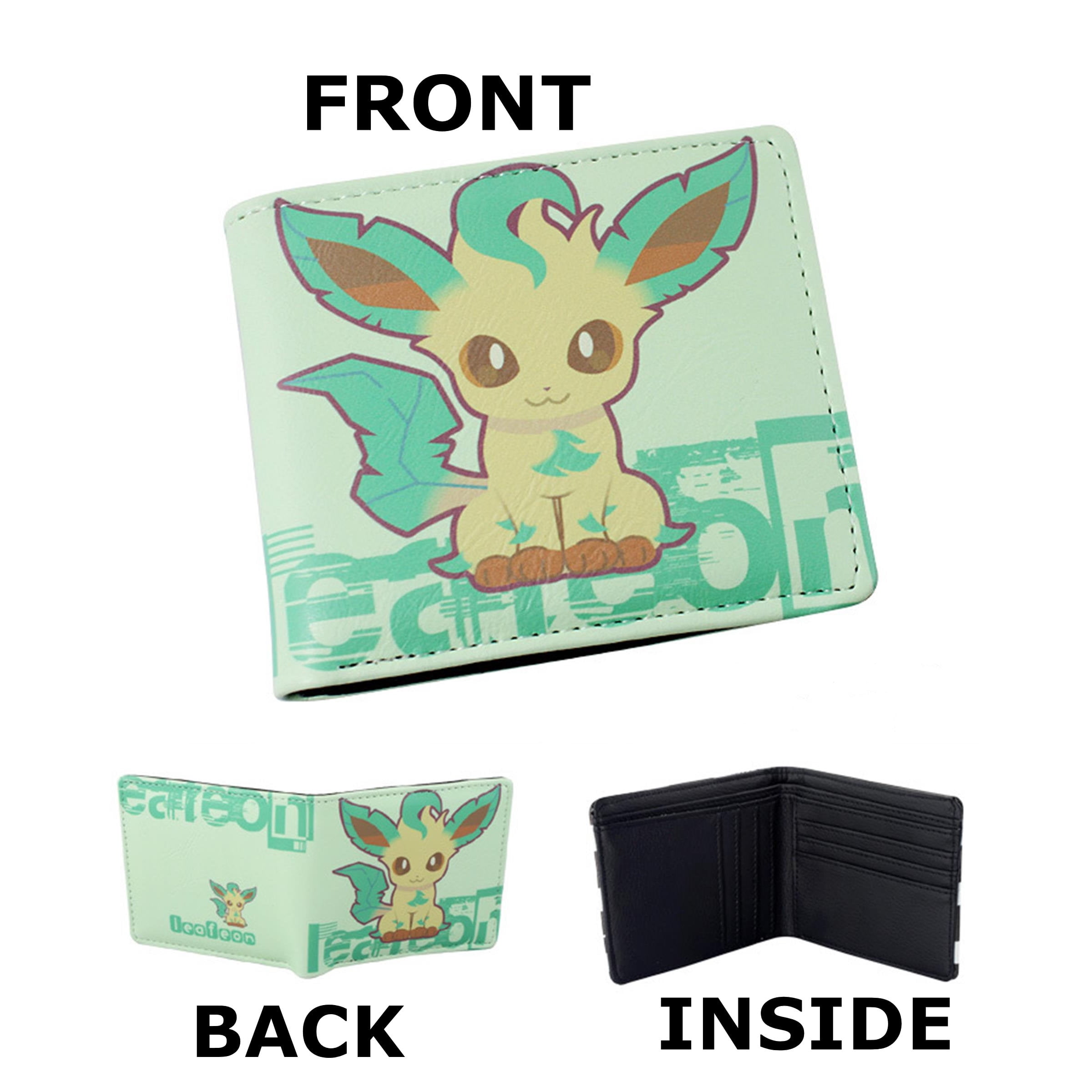 Anime Pokemon Leafeon Mens Boys Wallet w/Gift box By Superheroes