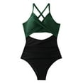 thumbnail image 3 of Women's Swimsuits Cutout High Waisted Bathing Suit Wrap Tie Back 1 Piece Swimsuit Bikini Tops for Teens Shade And Shore Bikini Top High Leg Bikini V Wire Bikini Top Strapless Bikini Set Womens High, 3 of 3